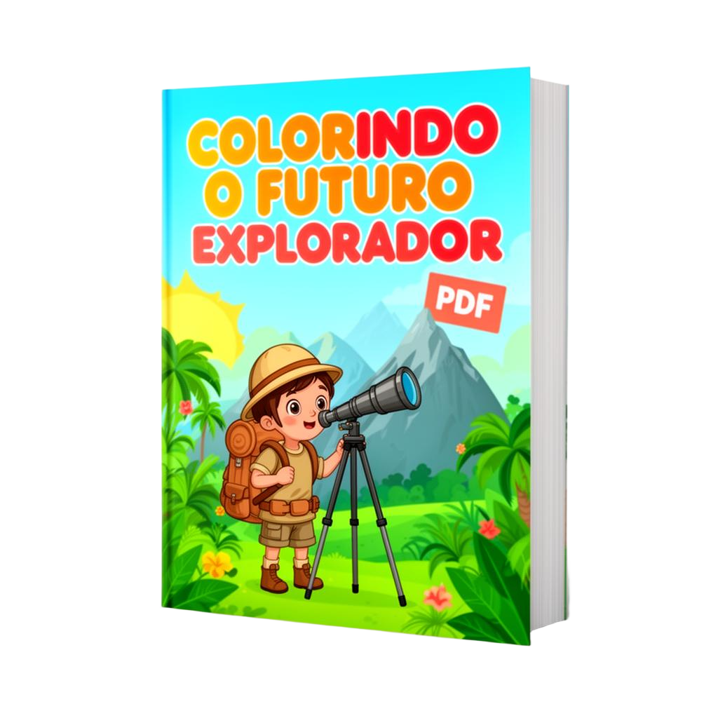 Mockup do produto digital COLORINDO O FUTURO | EXPLORADOR